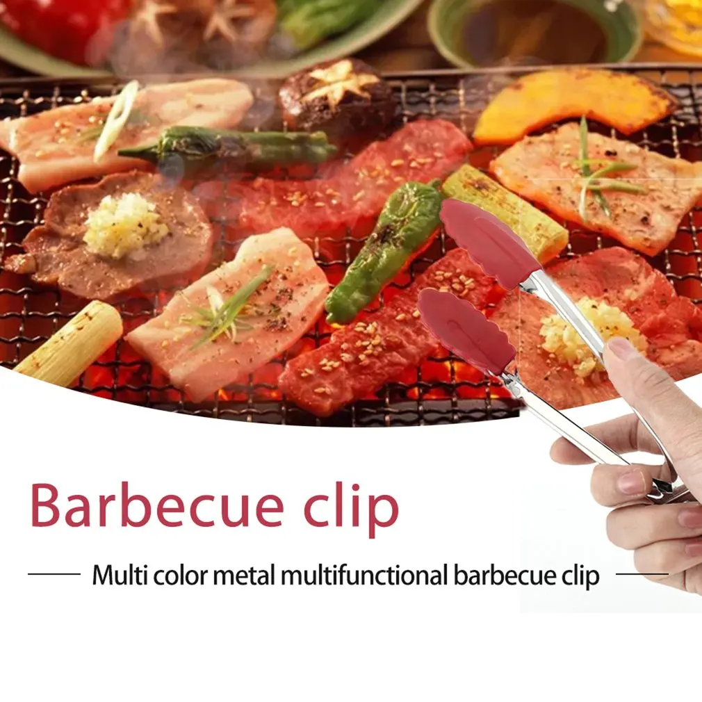 Силиконовые кухонные щипцы для барбекю выпечки мяса хлебные зажим из