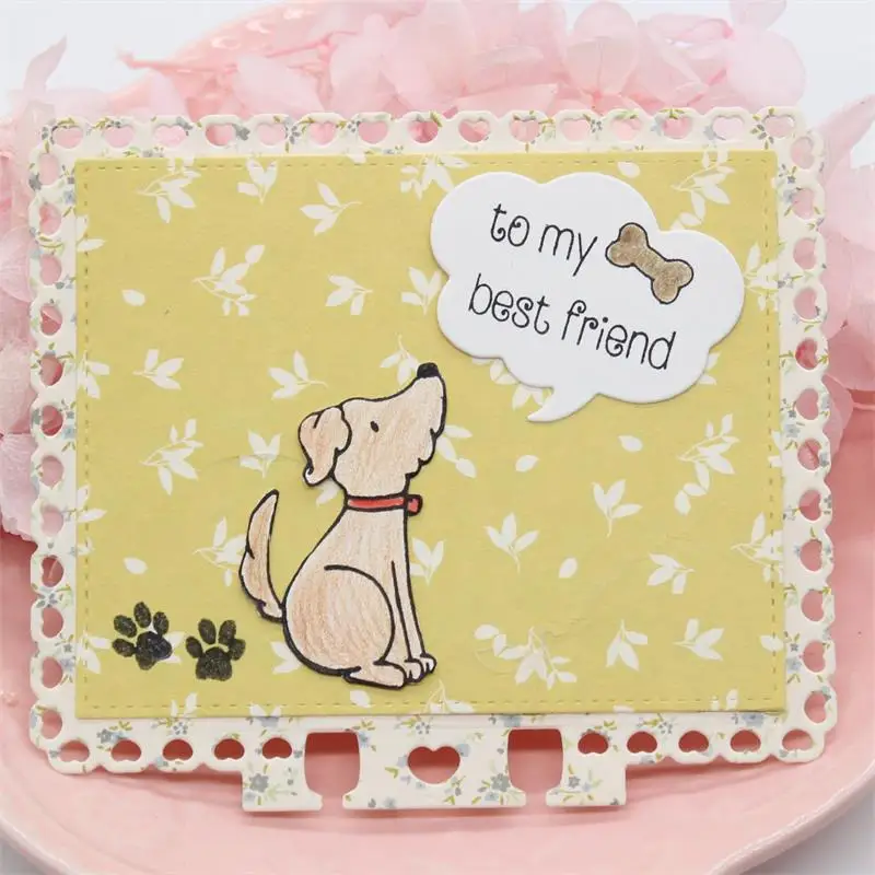 KSCRAFT Memory Dex Border Frame штампы для резки металла трафареты сделай сам