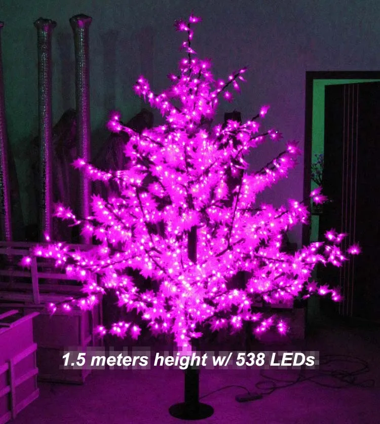 538 светодиодов 5ft LED Кленовая елка Рождественская свет водонепроницаемый 110/220 В