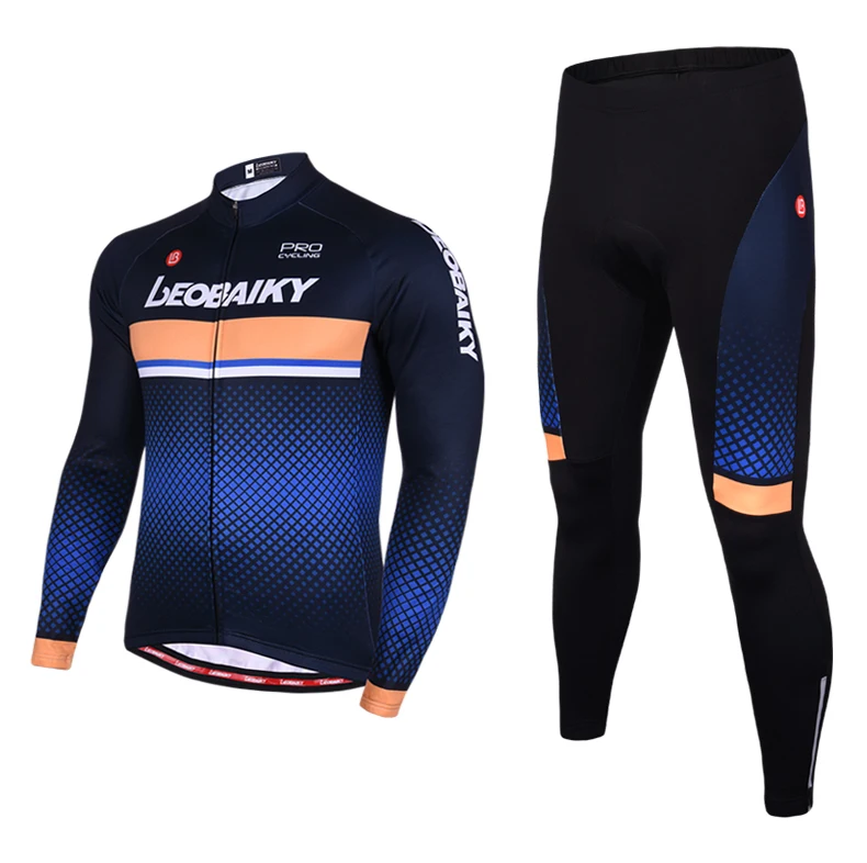 jersey pants blue2 Бренд Pro Team Велоспорт Джерси набор Мужская осенняя одежда с длинным рукавом для велосипеда мягкая одежда для горного велосипеда Mtb Аксессуары для велосипеда - Цвет: jersey pants blue2