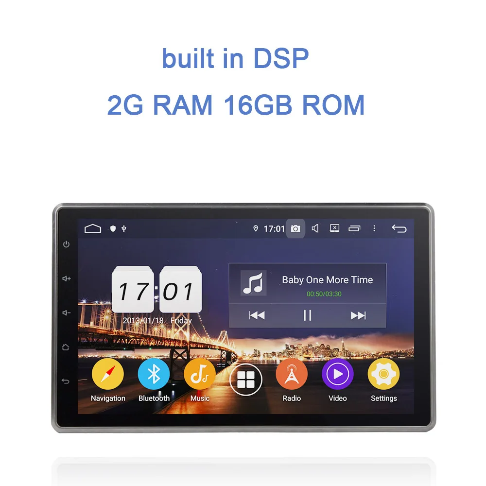 2G RAM 16G ROM DSP ips 10," TDA7851 Android 9,0 64 Гб ПЗУ 4 Гб ОЗУ 8 ядерный автомобильный dvd-плеер gps ГЛОНАСС автомобильное радио Wi-Fi Bluetooth 4,0 для универсального - Цвет: 2G RAM 16G ROM