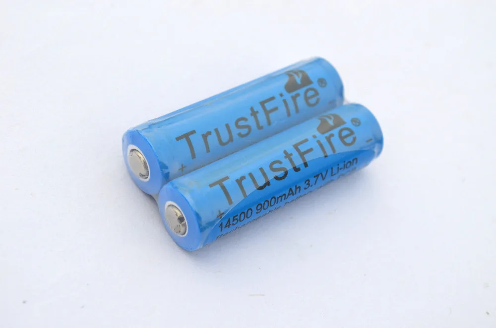 2pcs Trustfire AA 14500 900mAh 3.7V Li-ion Rechargeable Battery New Free Shipping Blue | Электроника