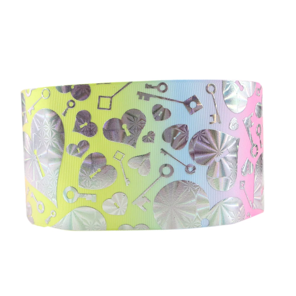David accessories 3 мм "75 мм Радуга полиэстер grosgrain клейкие ленты 10yds, DIY материалы ручной работы, упаковка для свадебного подарка, 10Yc3936