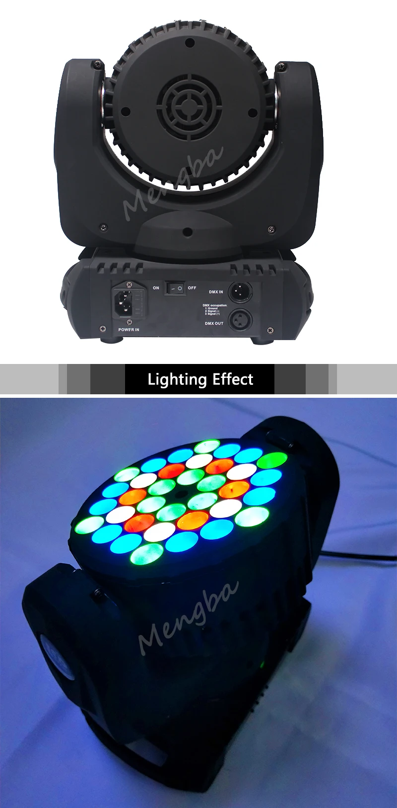 Светодиодный светильник 36x3w с движущейся головкой 36x3W RGBW с DMX 11/15 каналами