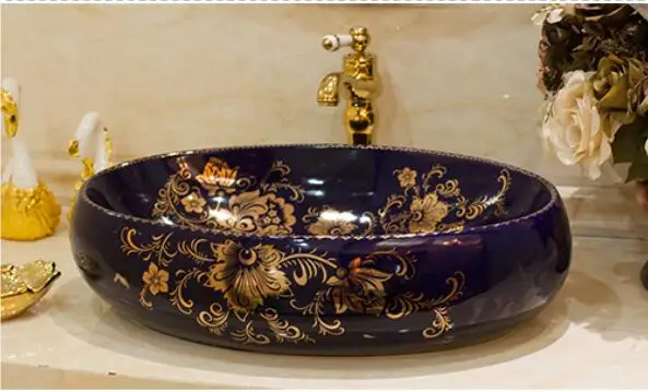 Фарфоровая гардеробная овальная раковина Lavabo столешница для ванной комнаты