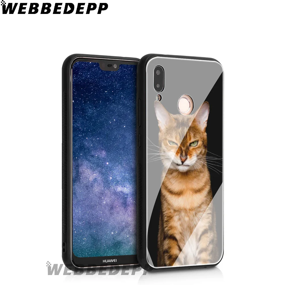 Чехол из закаленного стекла WEBBEDEPP Fat Orange Cats для Huawei Mate 20 P20 P10 P Smart 2019 2018 &amp Honor 10 9 8X 7A