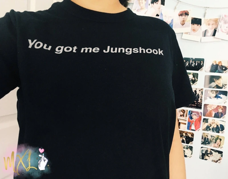 Вы меня Jungshook Для женщин футболка летние топы Женская Повседневная черный