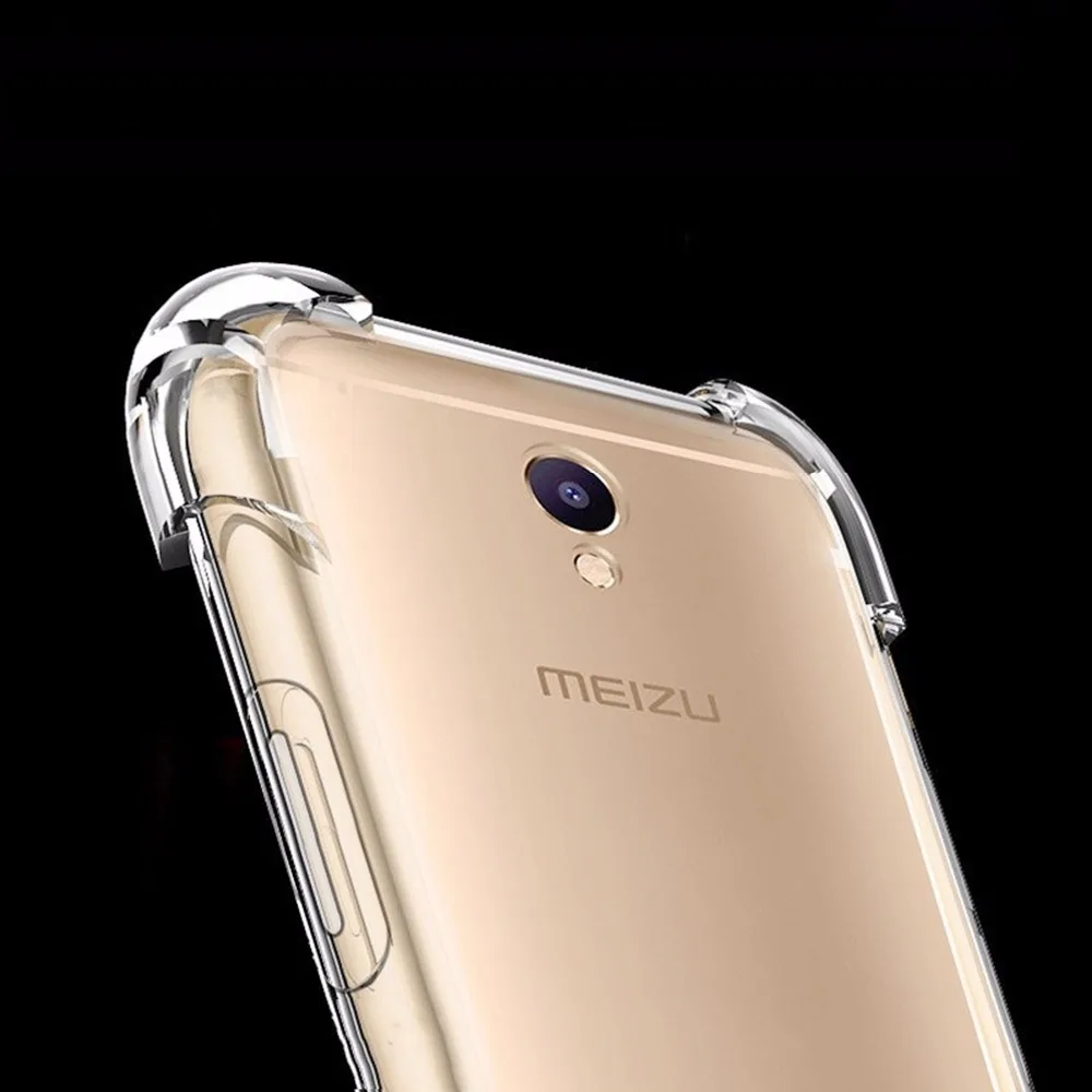 Мягкий чехол из ТПУ для Meizu Pro 7 Plus M6 M5 M3 Note M5S Mini противоударный прозрачный M6t M15 16 E3