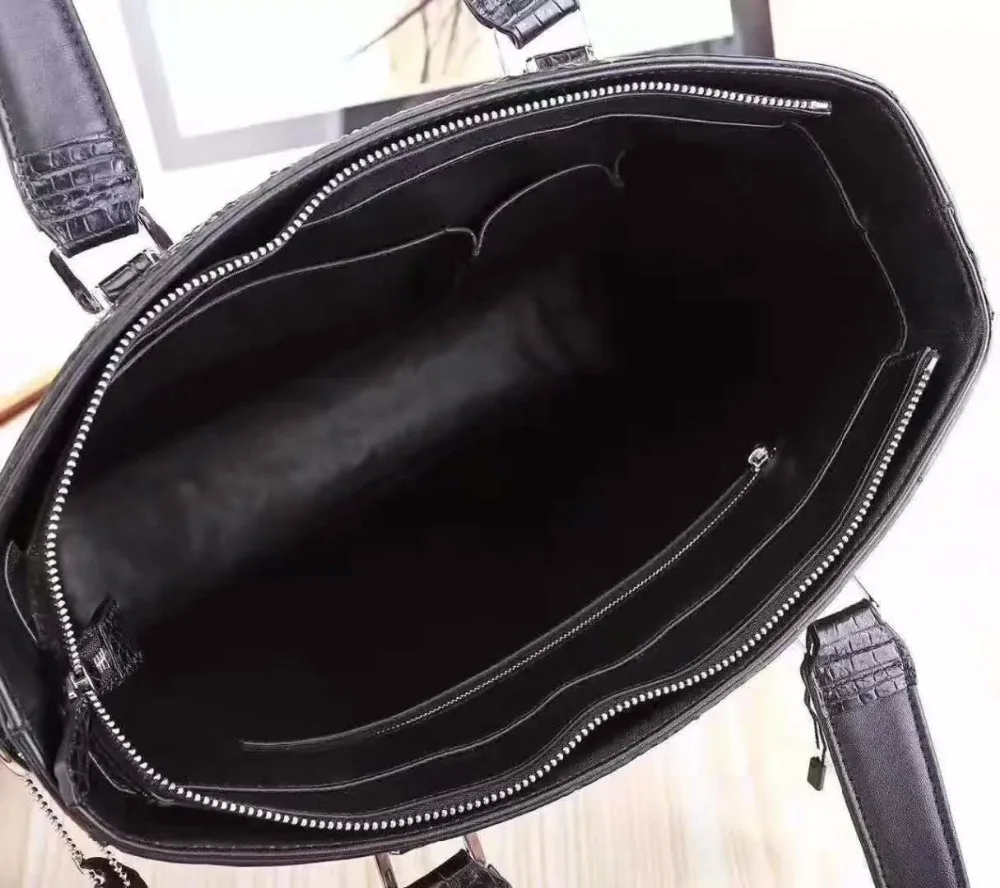 Мужская деловая сумка из 2018 натуральной крокодиловой кожи для молодых мужчин