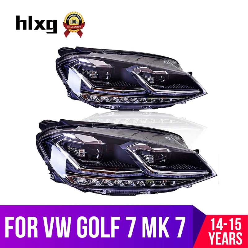 Автомобильный Стайлинг корпус передней фары для Volkswag Golf 7 MK7 2014 2015 светодиодный