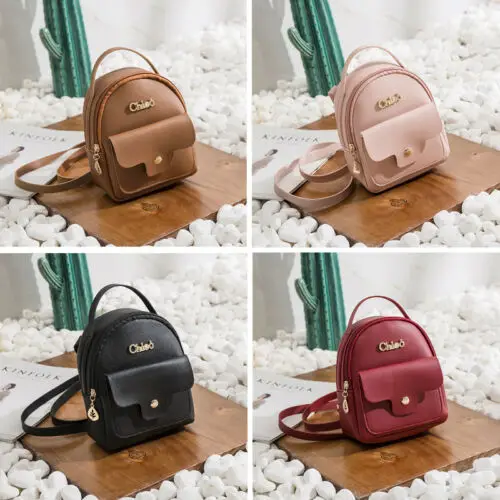 Women Girls Mini Faux Leather Backpack Rucksack School Bag Travel Handbag New | Багаж и сумки