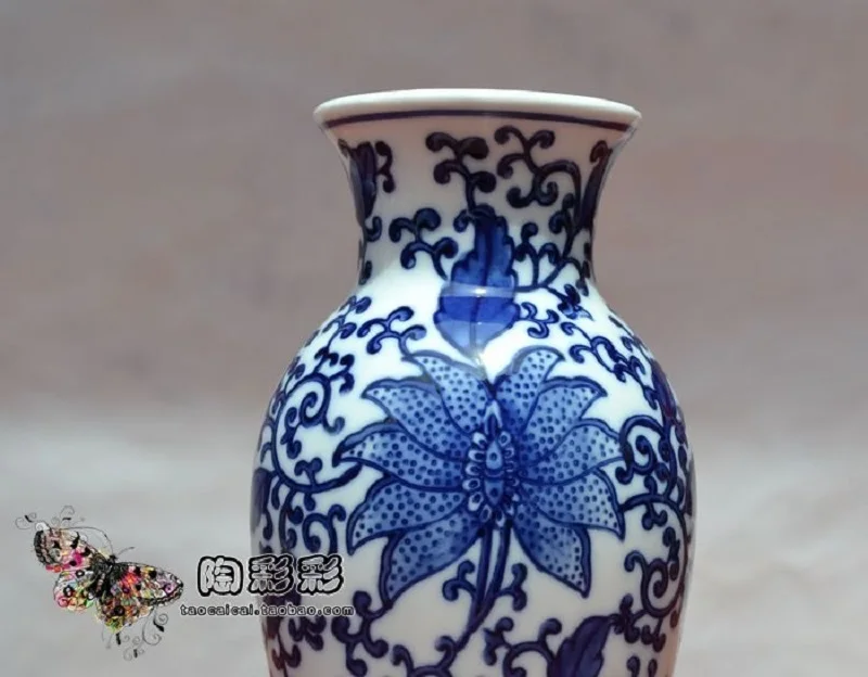 The blue and white porcelain vase Vase Decoration wall decoration small Chinese Home Furnishing decorations | Дом и сад