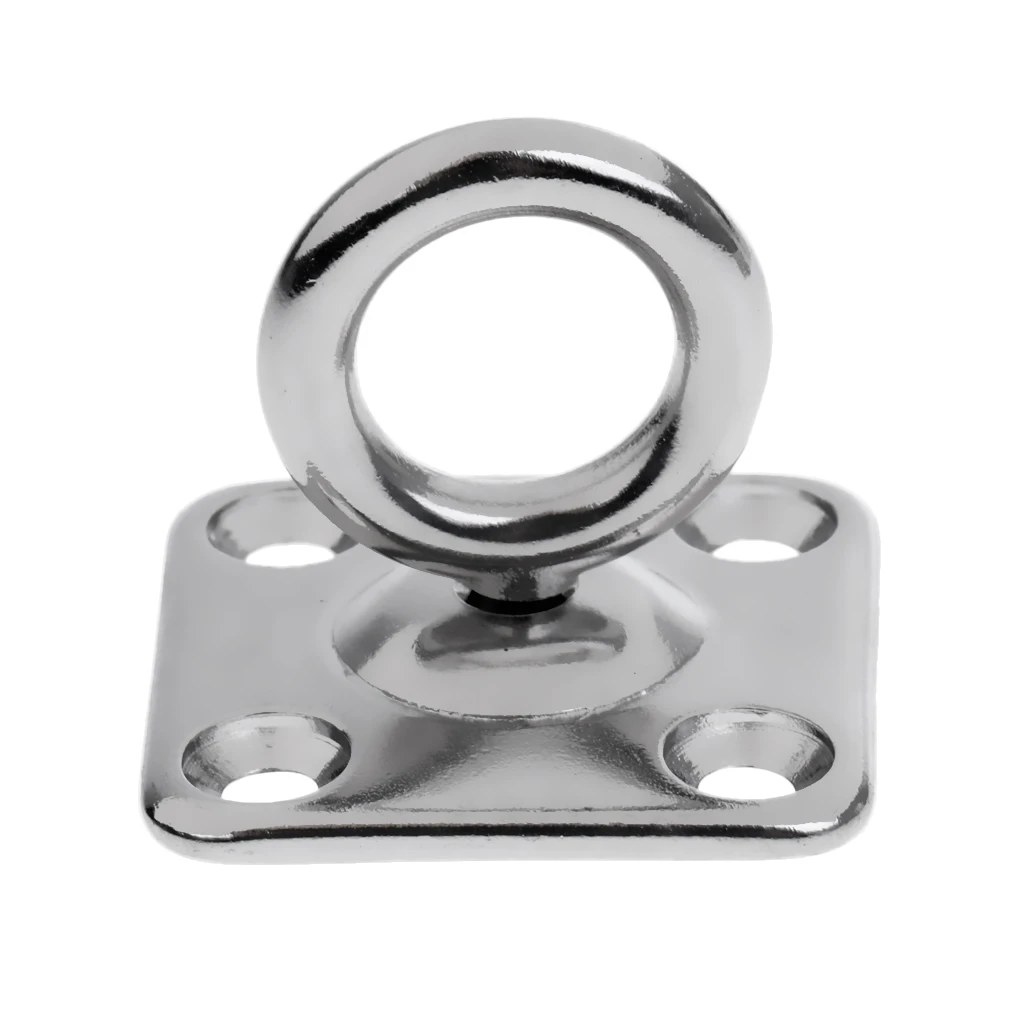 

316 Stainless Steel Swivel Square Pad Eye Plate Boat Rigging Hardware 5mm for Marine Kayak Canoe Boat Dinght Yatch Accessories