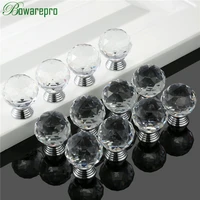bowarepro diamond crystal glass ball knob handles for furniture parts hardware kitchen handles accessories 30mm 1236pcs screws