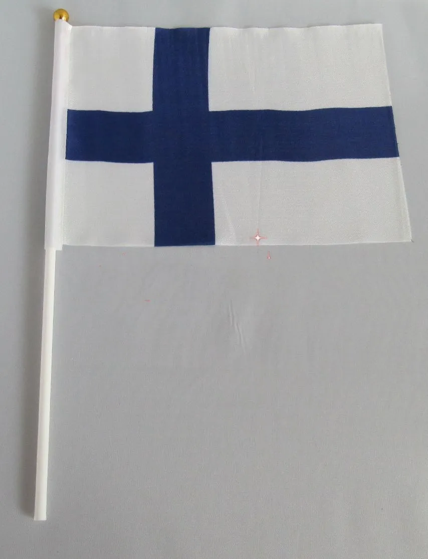 14*21 см Финляндия ручной сигнал Развевающийся Флаг маленький баннер флаги | Дом и