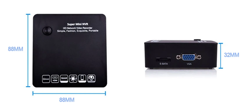 HJT 8CH супер мини NVR HD сетевой видеорегистратор для ip-камеры ONVIF 2 1 1080P E-SATA P2P HDMI USB H.264 |