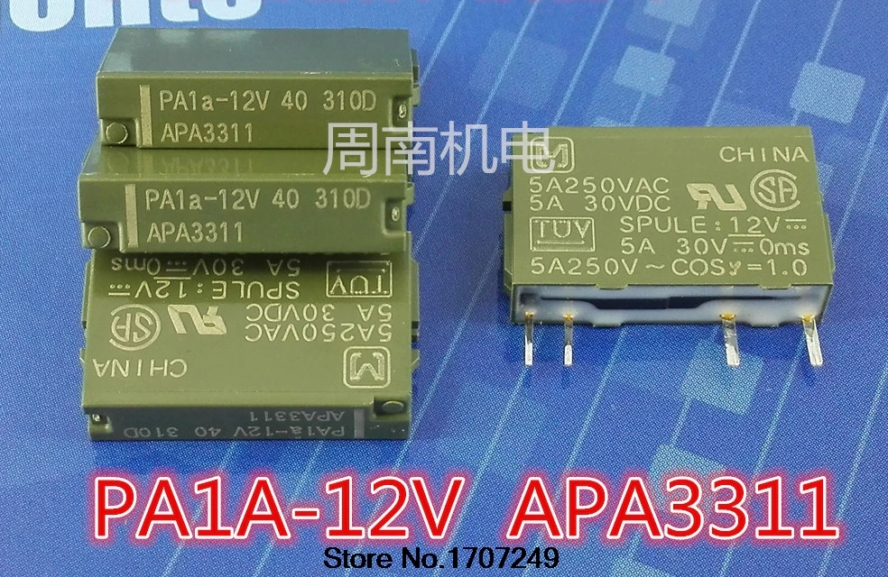10 шт./лот новое оригинальное реле PA1A-5V PA1A-12V PA1A-24V APA3319 APA3311 APA3312 4PIN 5A250VAC