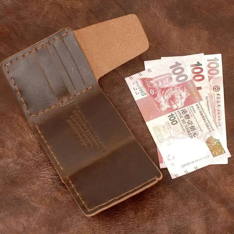 Мужской винтажный кошелек Секретной Жизни Walter Mitty коричневые кожаные кошельки