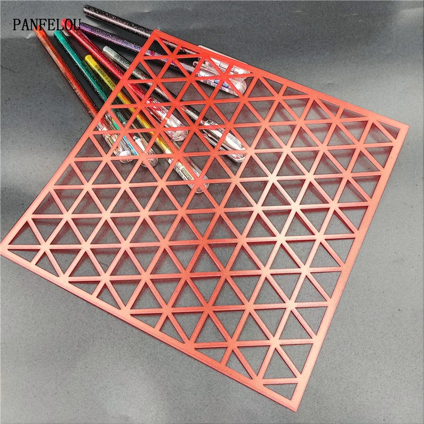 Красные треугольные трафареты для скрапбукинга Пластиковая форма щит Сделай Сам