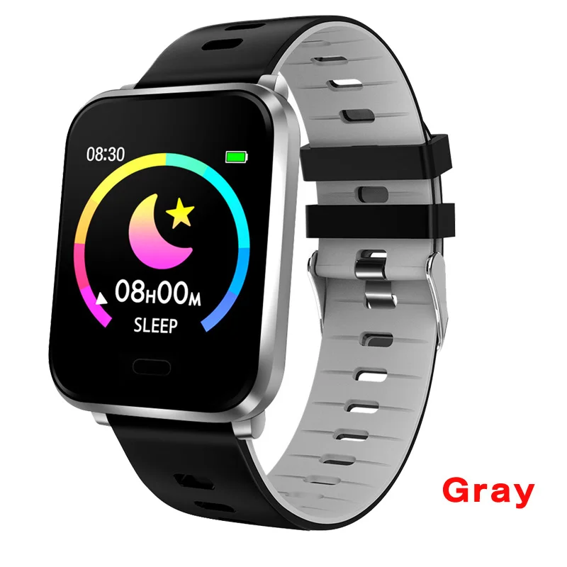grey Greentiger, новинка, K10 Plus, Смарт-часы, IP68, водонепроницаемые, пульсометр, кровяное давление, фитнес-трекер, спортивные смарт-браслеты - Цвет: grey