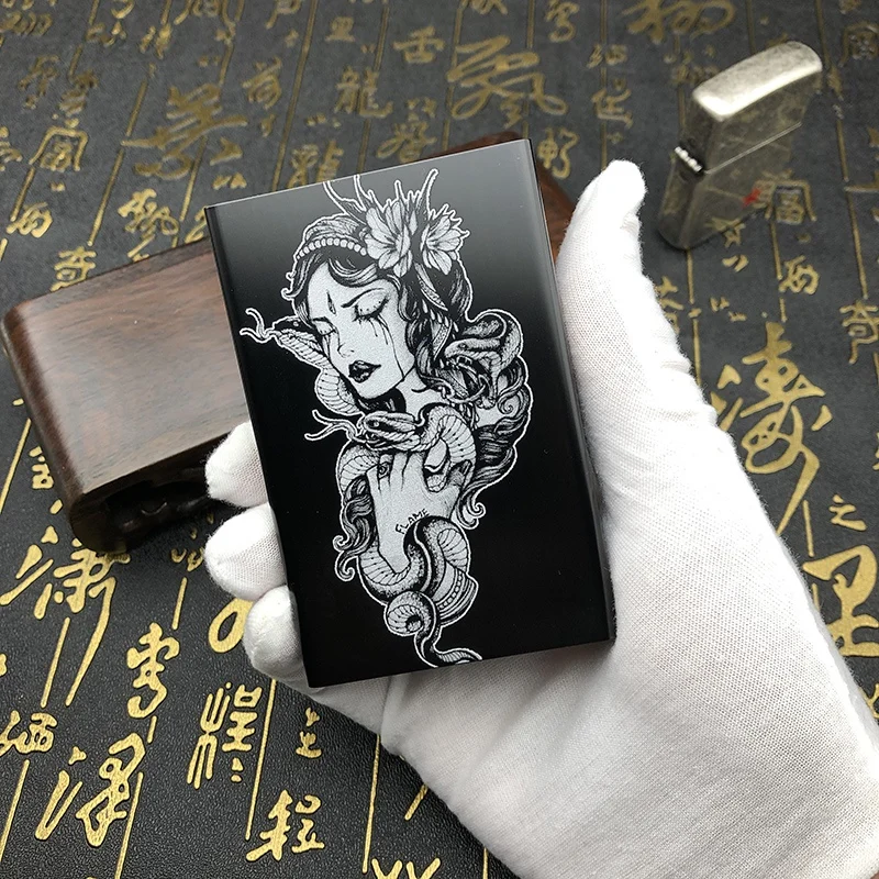 Металлический чехол для курительной сигареты, держатель для King Skull, карманная коробка, держатель для сигарет, контейнер для хранения, аксессуары для курения