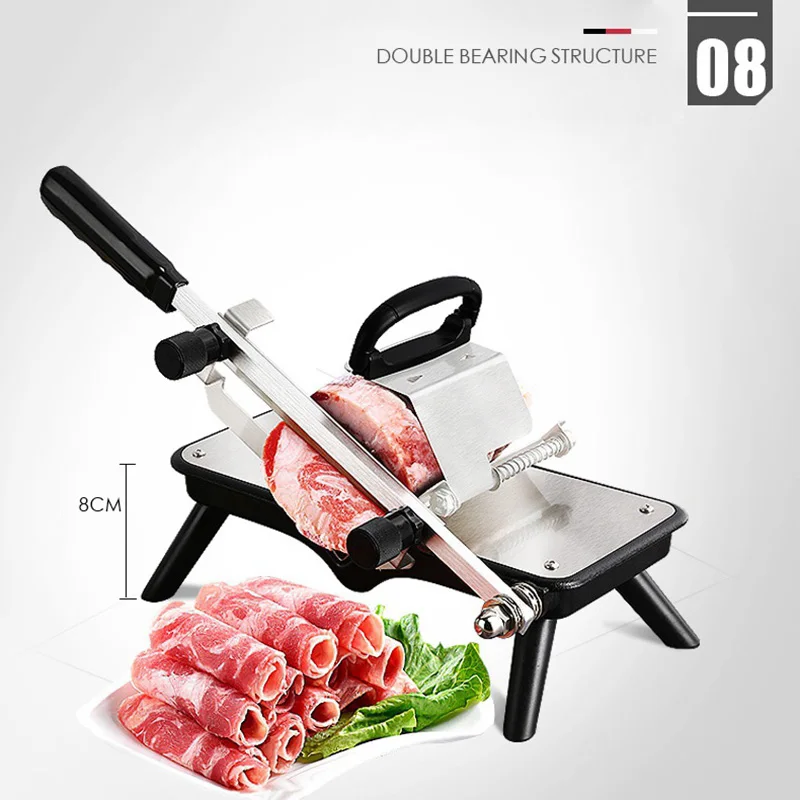 Бытовая нержавеющая сталь руководство ягненка мясо слайсер жир корова