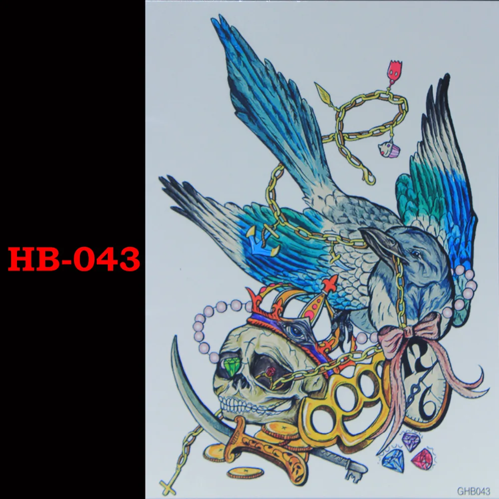 Временная татуировка скелетов цепей водостойкая для мужчин и женщин на руку