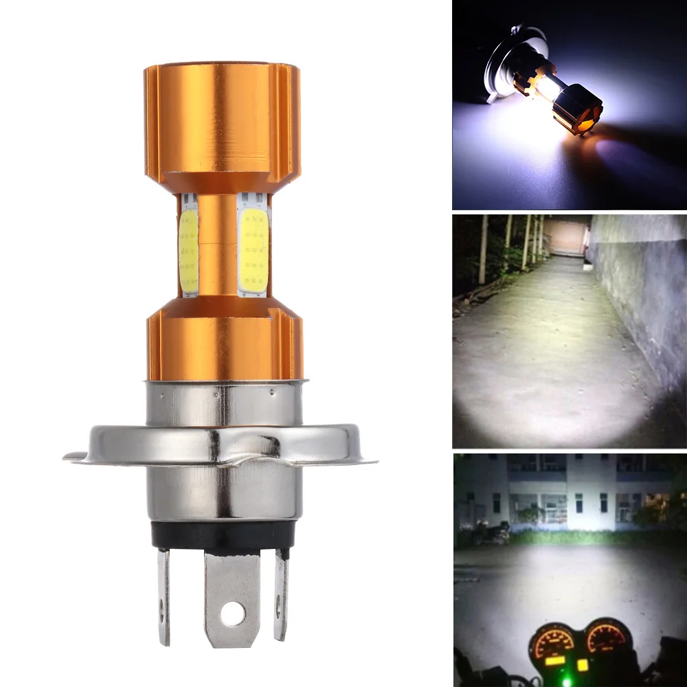 Новый H4 18w Светодиодный 3 COB DC 12v Белый головной светильник лампа для мотоцикла 2000LM