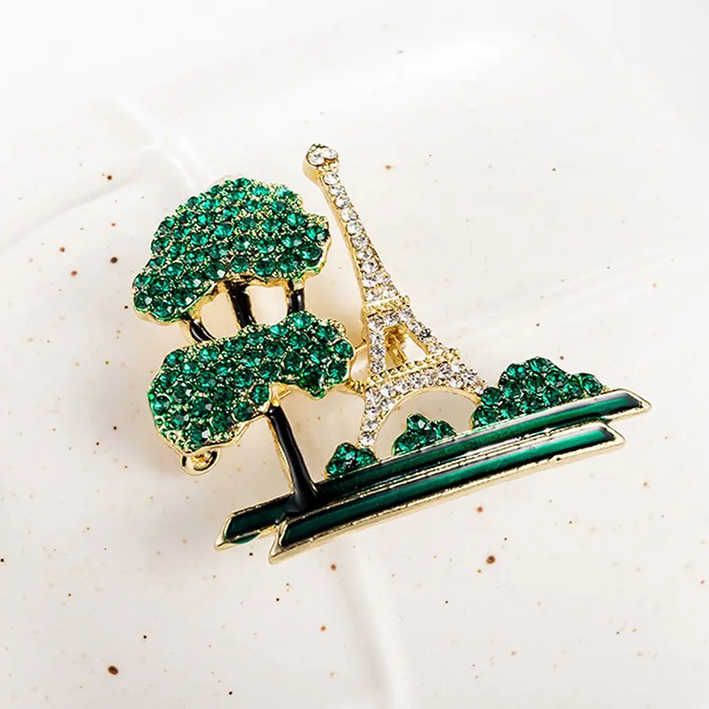 1 шт. костюм платье свитер брошь шляпа милое масло капельная дорога дерево здание