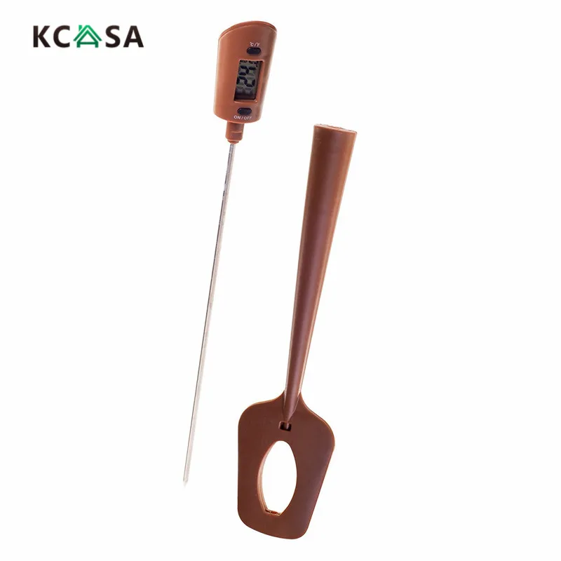 KCASA KC SN04 силиконовая лопатка скребок Длинный зонд цифровой термометр для еды