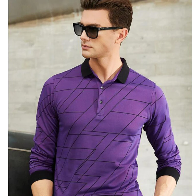 2019 новые весенние Рубашки поло Качество Марка Деловая повседневная мужская