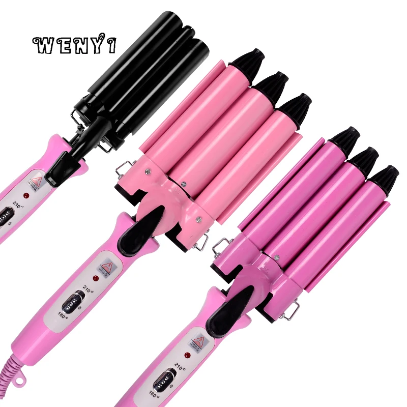 

High Quality Professional 220V Hair Curling Iron Ceramic Triple Barrel Hair Curler Hair Waver Styling Tools Hair Styler