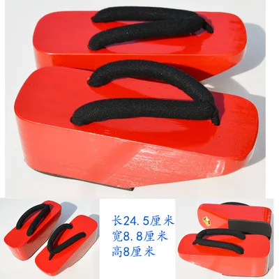 10 Женская обувь в японском стиле; Oiran Tayu; 3 ноги; Koma Geta Clog; шлепанцы для костюмированной вечеринки; обувь для костюмированной вечеринки; Новинка; A69 - Цвет: 10