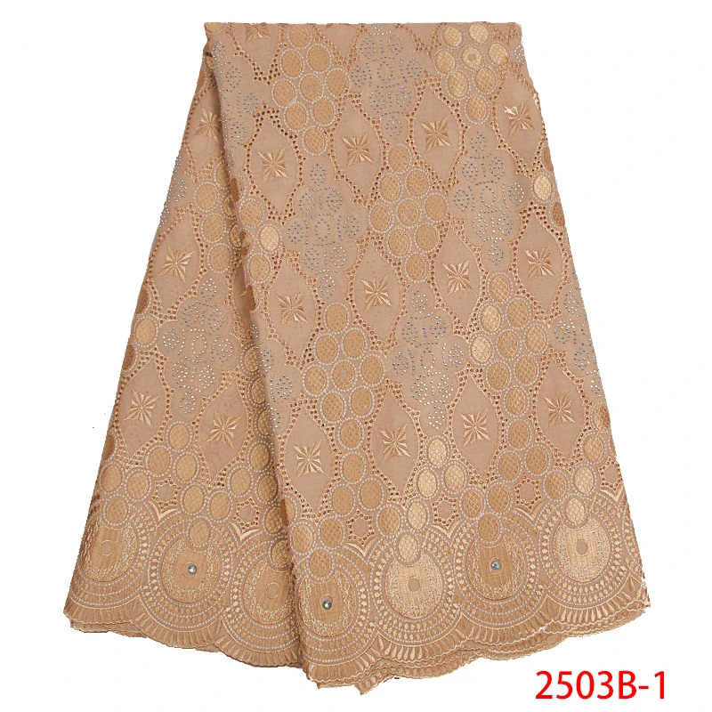 

2019 High Quality Swiss Voile Laces Switzerland Latest Nigeria Swiss Laces African Embroidery Cotton for Women KS2503B-1