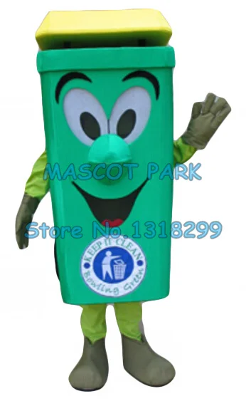 

waste ash bin mascot costume for adult environment protection cartoon recycle can theme anime cosply costumes carnival 2855