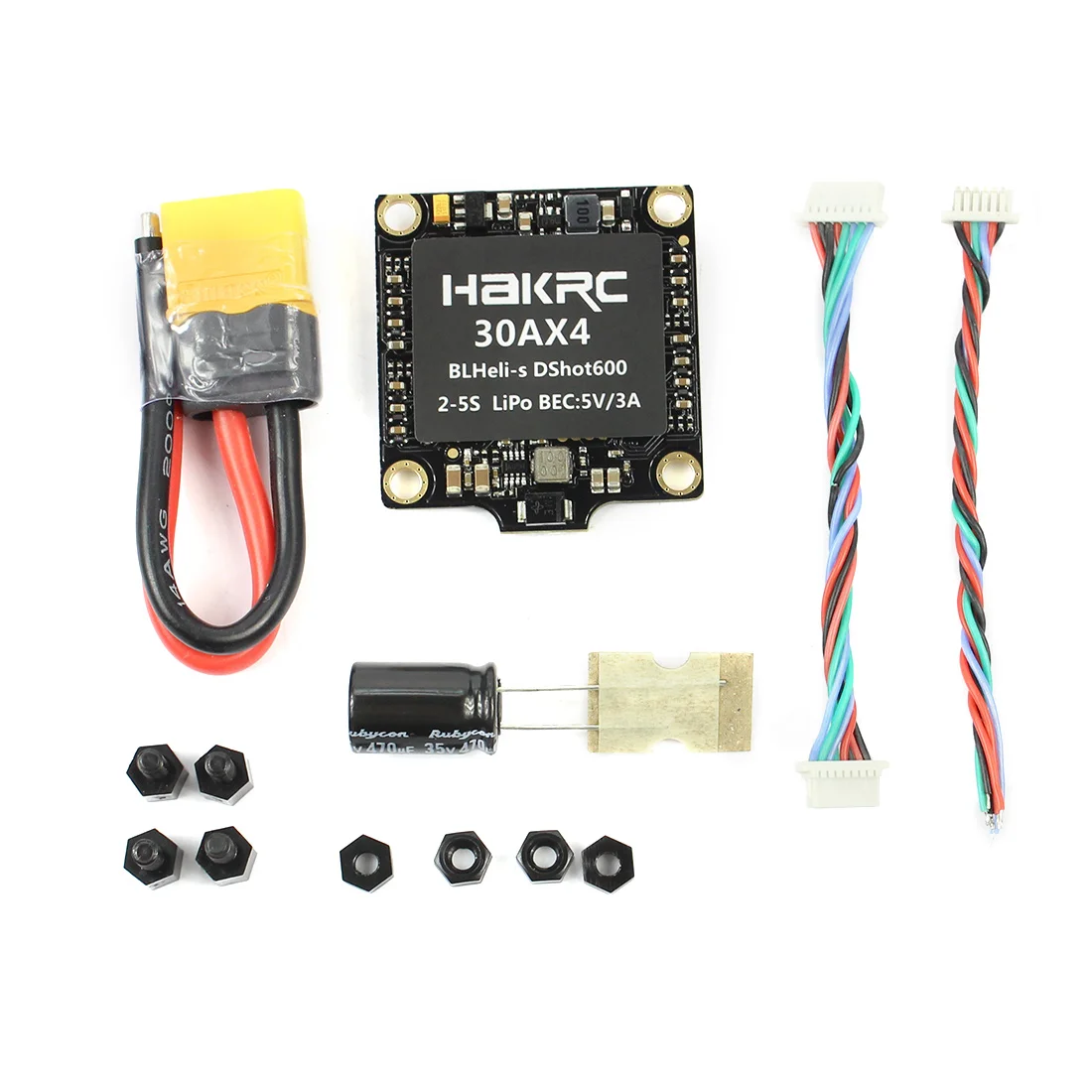 Hakrc 4 в 1 30A/40A Blheli_S BB2 Dshot 150/300/600 мини ESC Скорость контроллер от 2 до 5 лет, S для DIY небольшой гоночный Дрон с видом от первого лица Multcopter на открытом воздухе