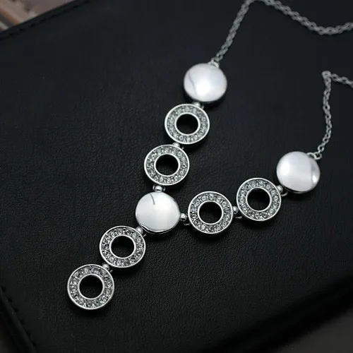 Комплект из колье серёг и кольца с кристаллами | Украшения аксессуары