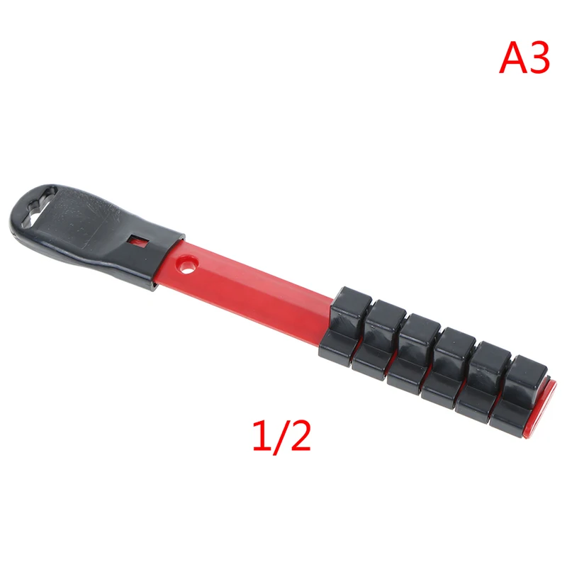1Pcs 1/4" 3/8" 1/2" Smart Drive Socket Tray Rail Rack Storage Holder Organizer Tool Plastic - Цвет: A3