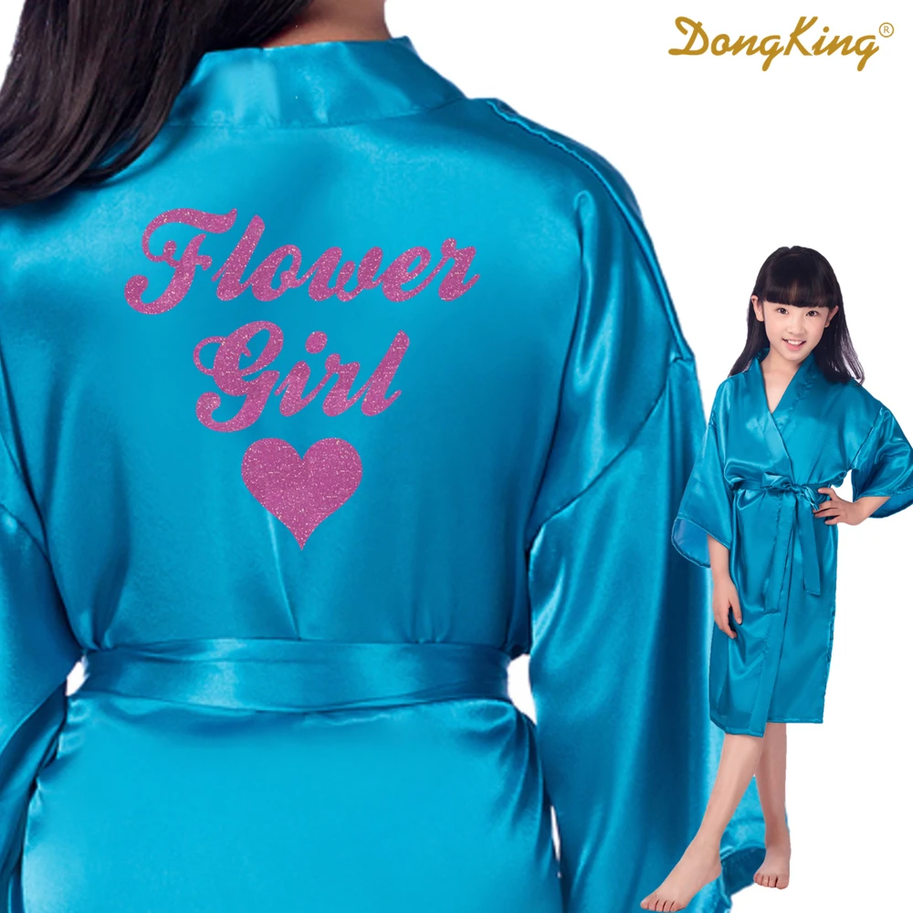 DongKing/платье с цветочным узором для девочек Цвет золотой блестящий Кимоно из