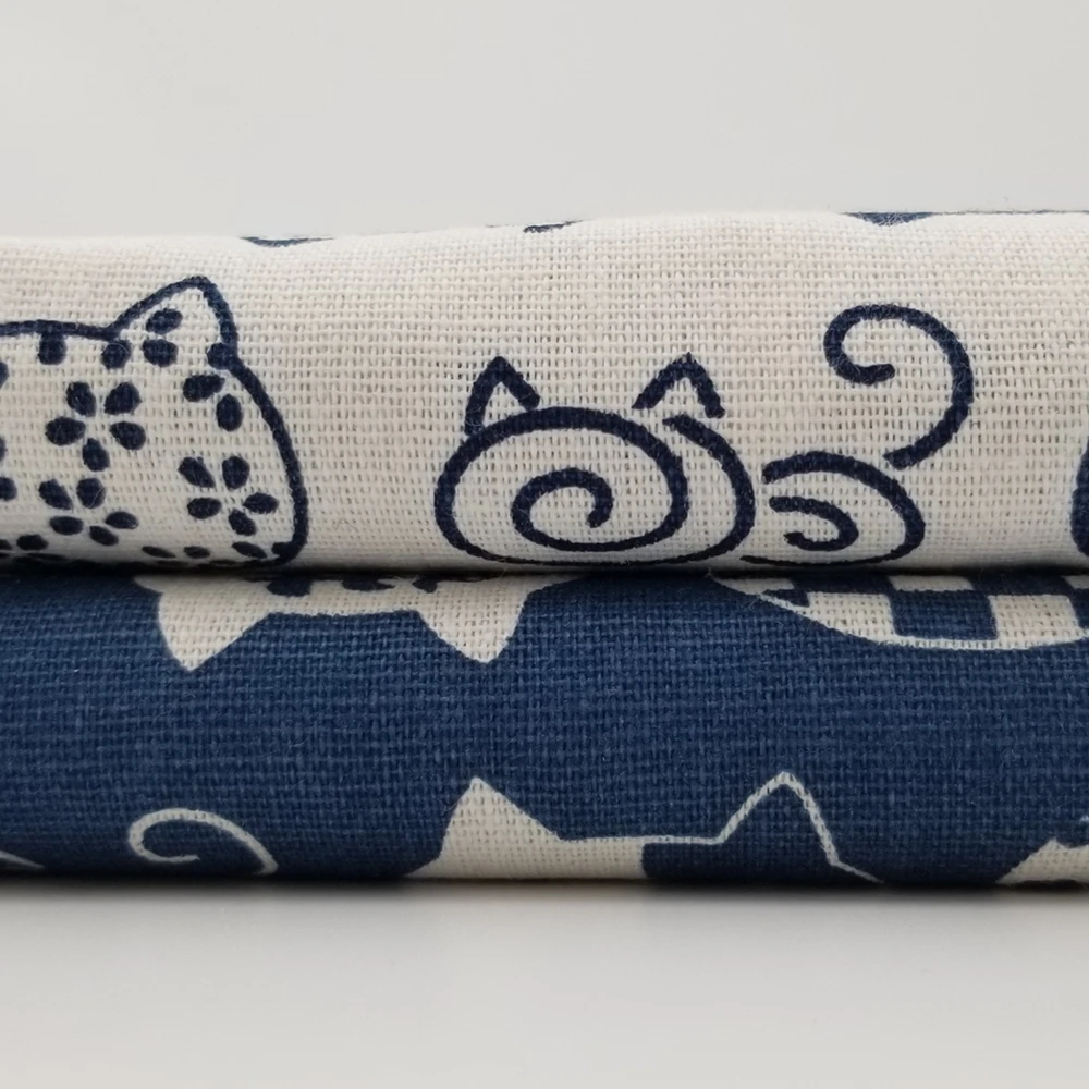 YLZZ темно-синий Lucky Cat узор занавес скатерть для пикника ручной работы DIY Удобная