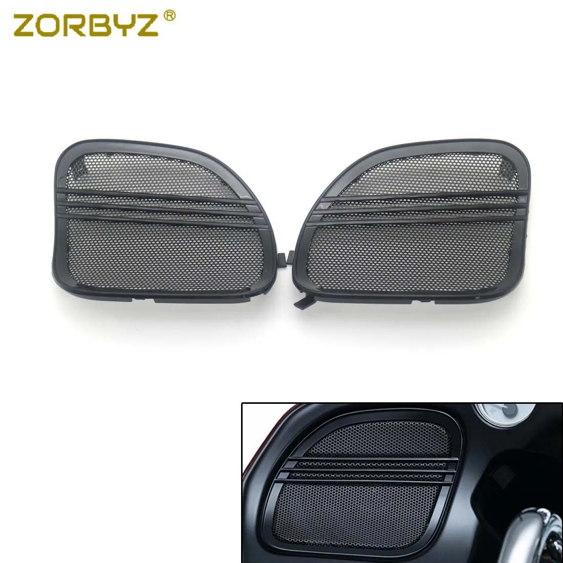 ZORBYZ черная Tri-Line защитная решетка Накладка для Дорожное покрытие для харлея