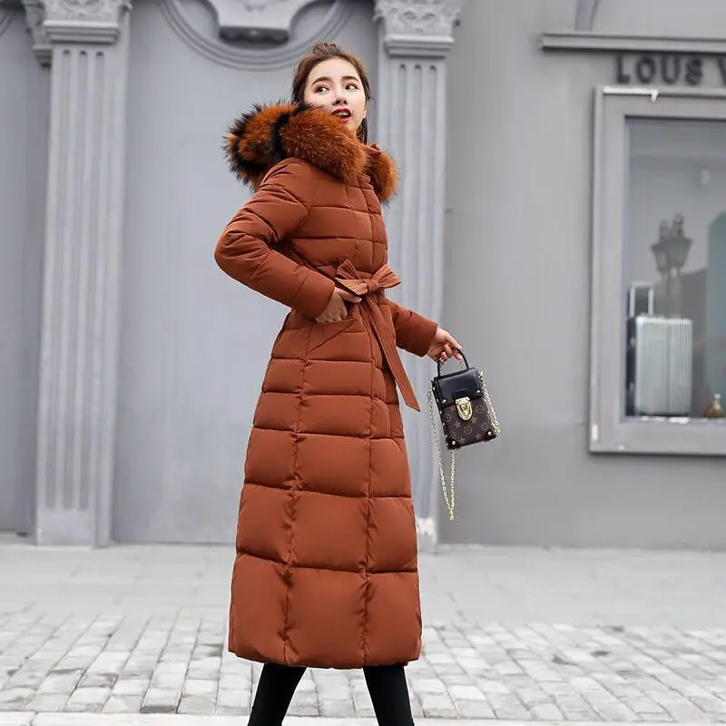 caramel VANGULL новые зимние парки женские длинные пальто с длинным рукавом толстое приталенное повседневное пальто для женщин размера плюс 3XL с карманами на молнии - Цвет: caramel