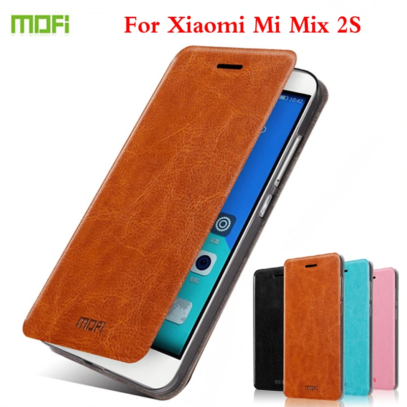 Mofi для Xiaomi mi Mix 2S mi x2s 5,9" чехол Роскошный кожаный чехол с откидной крышкой с подставкой Чехол Высокое качество книга Стиль чехол для телефона