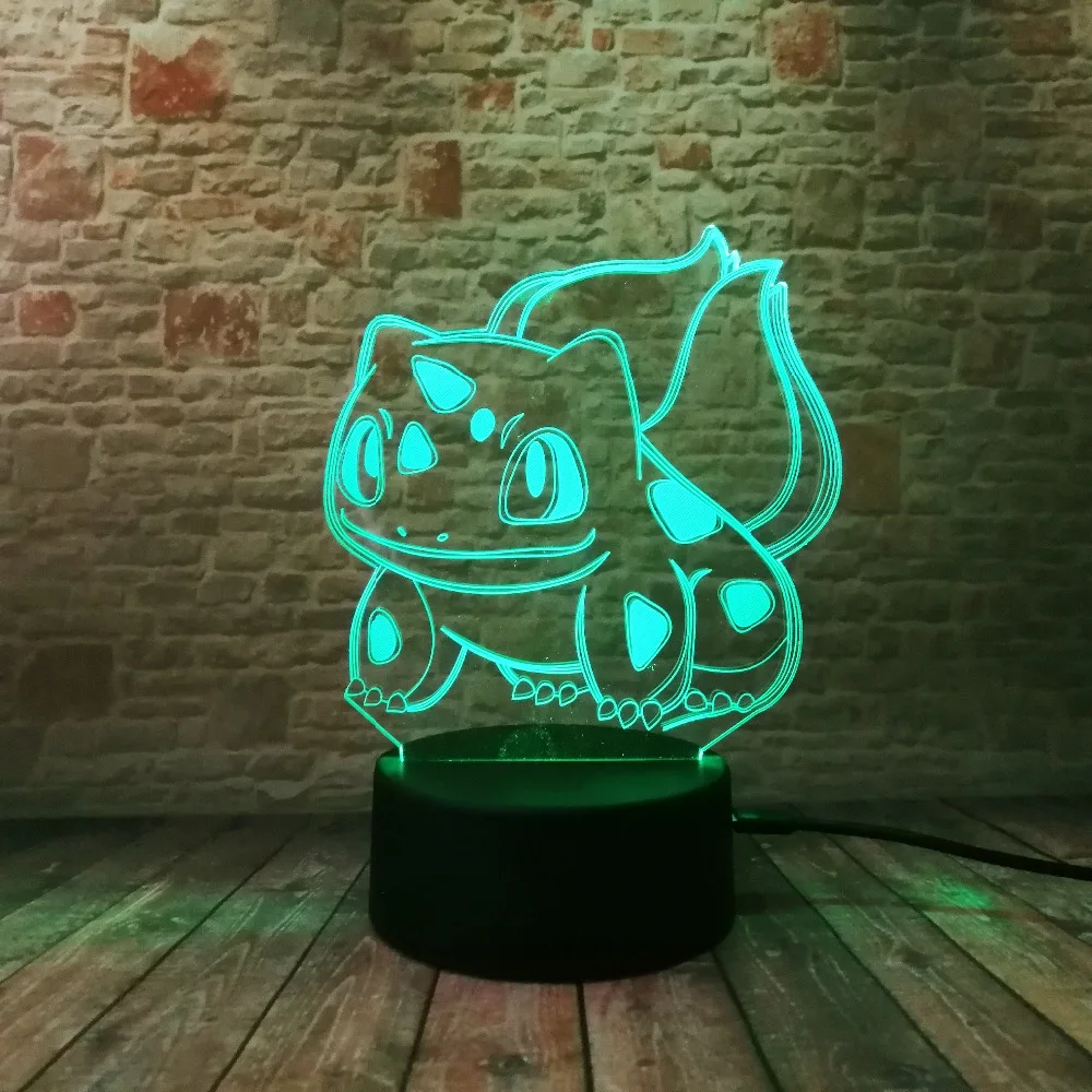 Покемон го 3D фигурка Umbreon Pokeball Bulbasaur Fire Dragon Valor Mystic 7 цветов Изменение ночник детские подарки