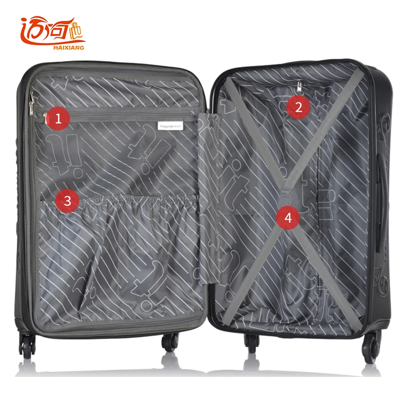 2018 20 24 28 дюймов череп Чемодан Неломающийся Rolling Водонепроницаемый Carry On Travel Pc + abs
