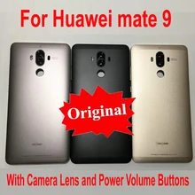 Original Battery Back Cover Housing Door Rear Case with Power Volume Buttons + Camera Lens For Huawei Ascend Mate 9 mate9