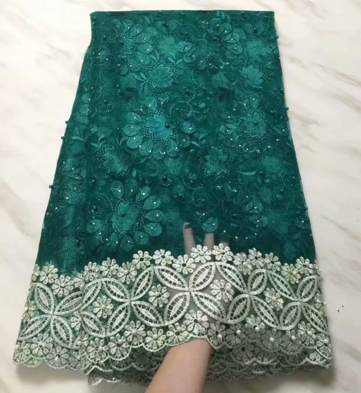 Африканские французские бисерные кружева ткань 2019 высокого качества оранжевая