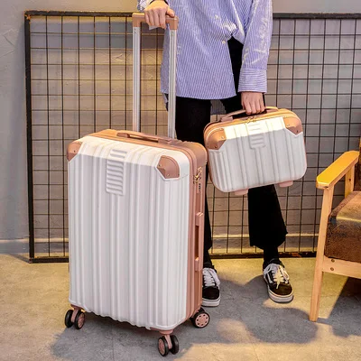 luggage and handbag Женский чехол для путешествий 2" 24" дюймов, сумка для багажа с косметическим чехлом, чехол на колесиках - Цвет: luggage and handbag