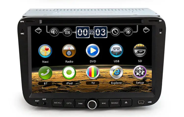 Навигация GPS Bluetooth CD-плеер MP3 / MP4 проигрыватели радио сенсорный экран телевизор Ipod