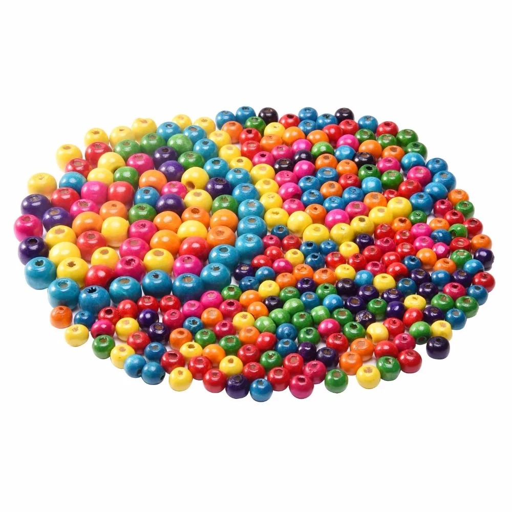 1000 шт./компл. Изготовление ювелирных изделий своими руками круглые деревянные